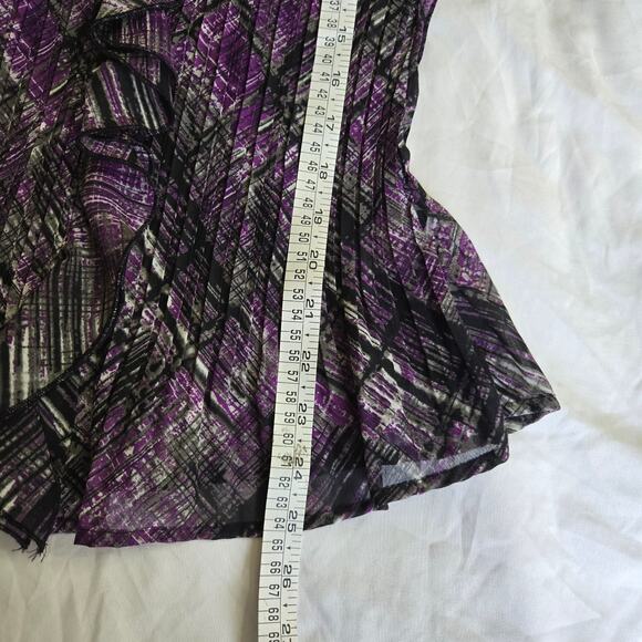 APT.9 Womens Vintage 90s Y2K Whimsigoth Flowy Sheer Ruffle Flare Cuff Top PSmall - Picture 12 of 12